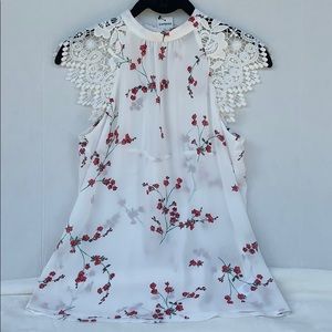 NWT Express floral and lace tank .. XS